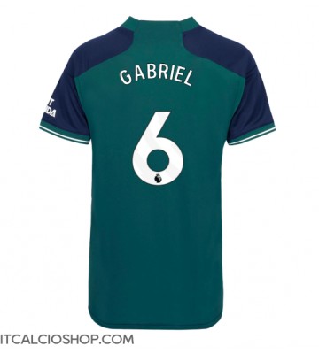 Arsenal Gabriel Magalhaes #6 Terza Maglia Femmina 2023-24 Manica Corta